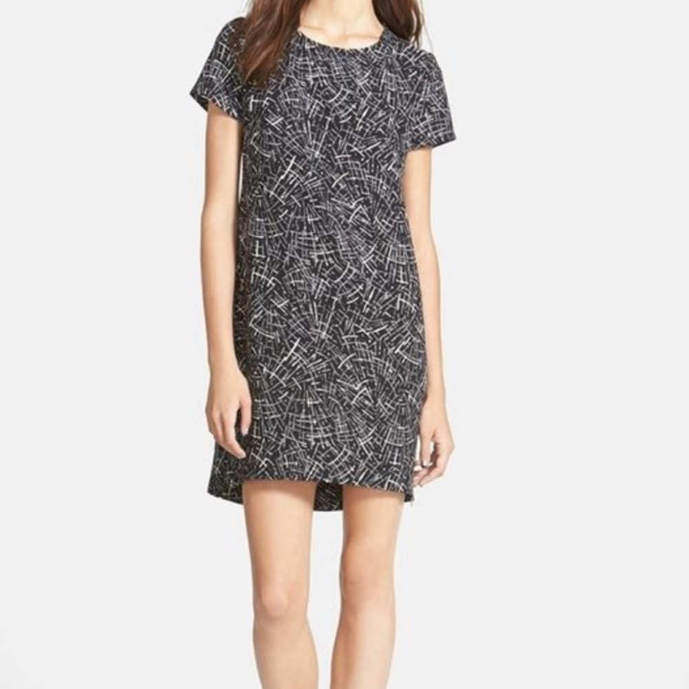 Astr • Navy blue and white dress